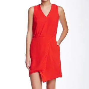 J Brand | Mina Dress Masai Masa V-Neck Side Hip Pockets Asymmetrical Mini Dress